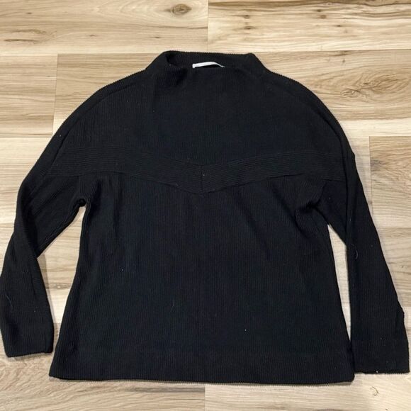 Anthropologie Dolan Black Pullover Ribbed Sweater Women’s XL - Picture 1 of 3